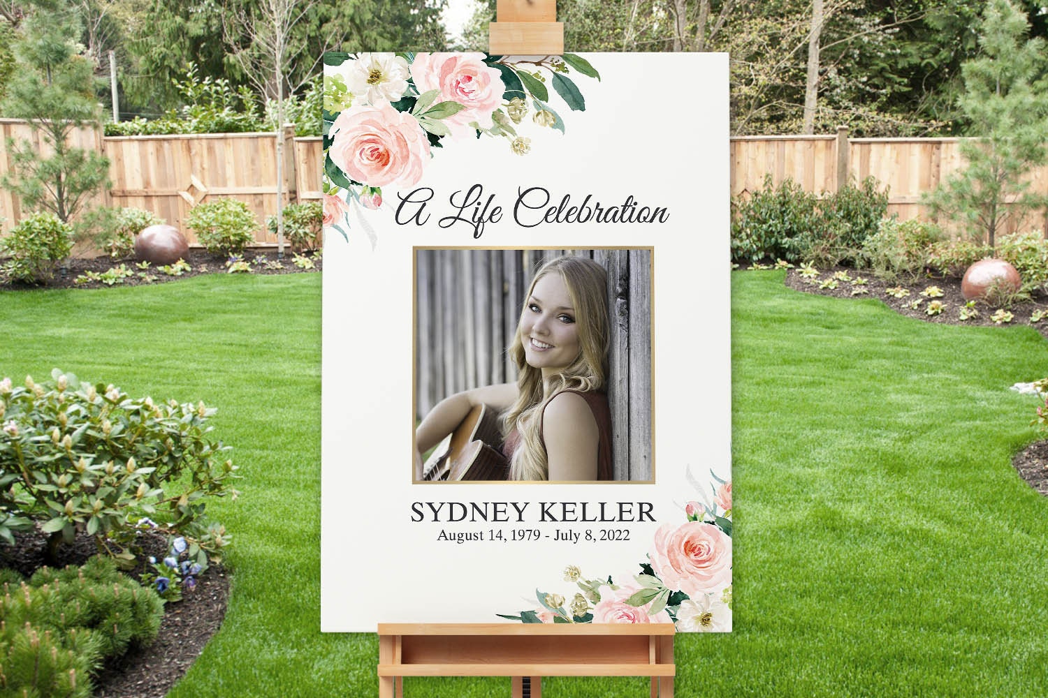 Welcome Sign Celebration of Life Funeral Sign Poster Blush Floral Memorial  Service Welcome Sign Ideas Celebration of Life Decoration Large -   Israel