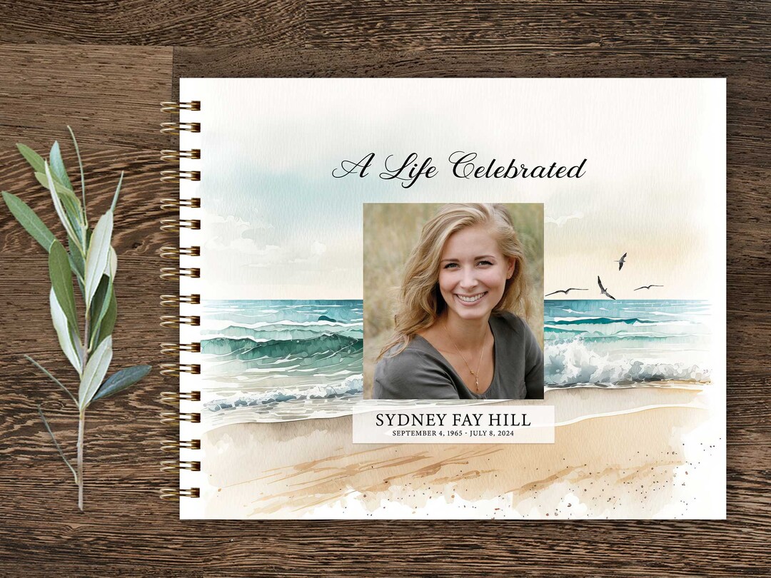 Funeral Guestbook, Remembrance Guest Book. Memorial Guest Signature