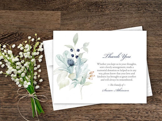 Sympathy Acknowledgement Cards Funeral Thank You Bereavement Etsy Sympathy Acknowledgement Cards Funeral Thank You Bereavement Etsy