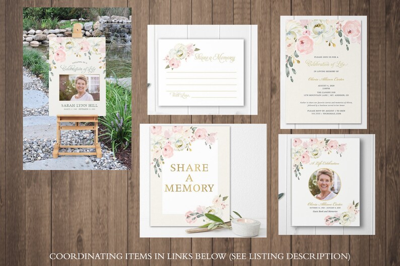 Memorial Service Guest Book A Life Remembered Funeral Guest Etsy