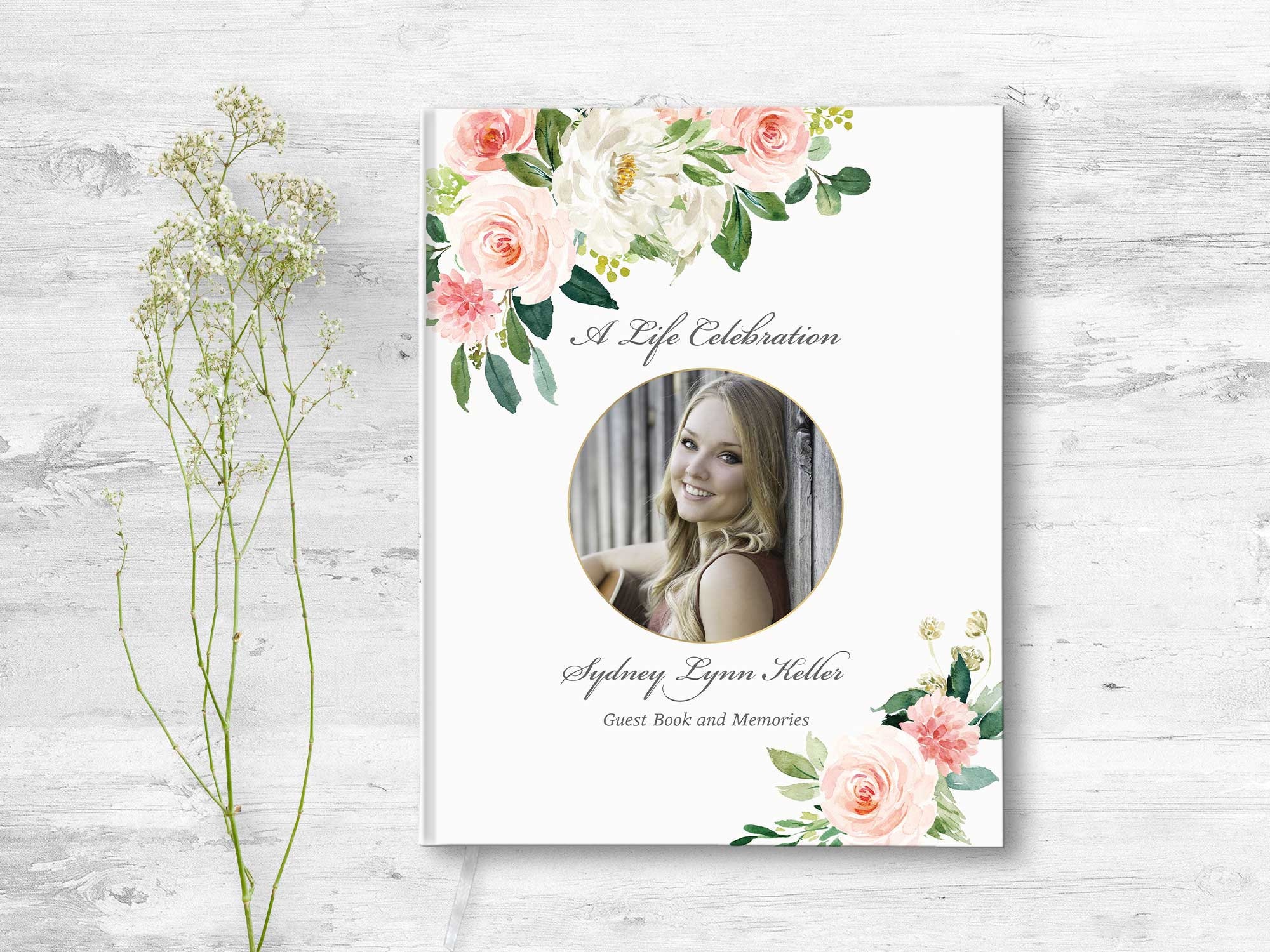 Funeral Guest Book Celebration of Life Funeral Guest Books Etsy