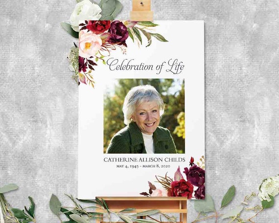 Funeral Welcome Sign, Celebration of Life Poster, in Loving Memory,  Printable Sign, Funeral Decorations, Celebration of Life Decoration 