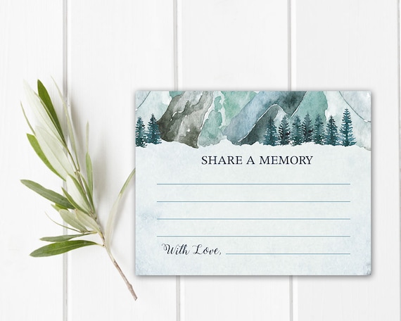 Share A Memory Card Printable Template Funeral Memory Cards - Etsy