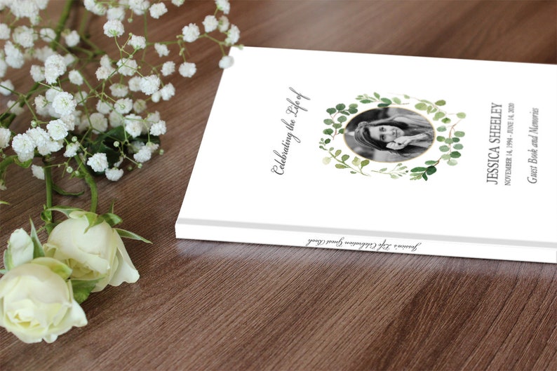 Funeral Guest Book, A Life Remembered Memorial Service Guest Books