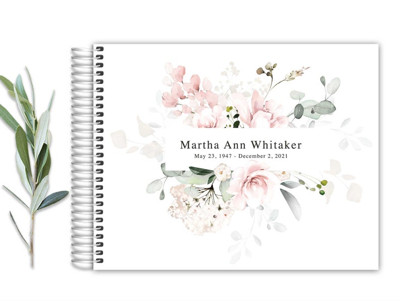 Memorial Service Guest Book A Life Remembered Funeral Guest Etsy