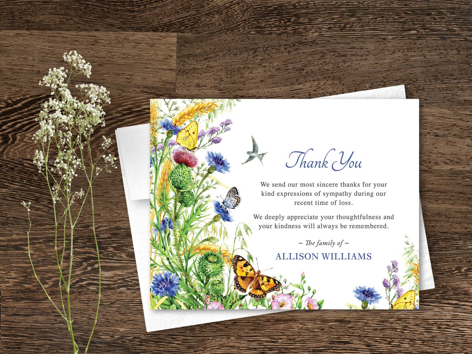 Thank You Notes For Funerals