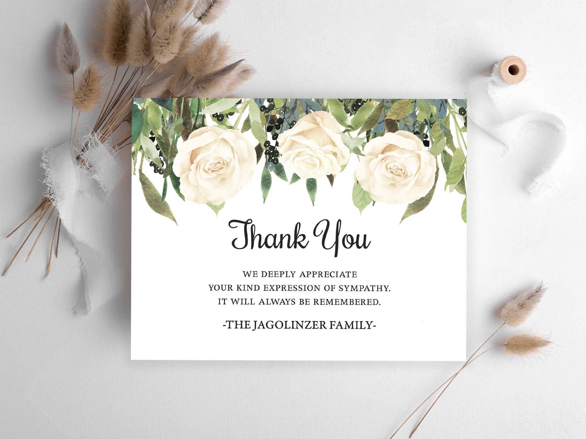funeral-thank-you-card-template-thank-you-note-white-roses-sympathy-acknowledgement-printable-bereavement-card-funeral-printed-or-digital-etsy for Free Printable Bereavement Thank You Cards Funeral Thank You Card Template, Thank You Note, White Roses Sympathy Acknowledgement Printable, Bereavement Card Funeral Printed or Digital - Etsy for Free Printable Bereavement Thank You Cards