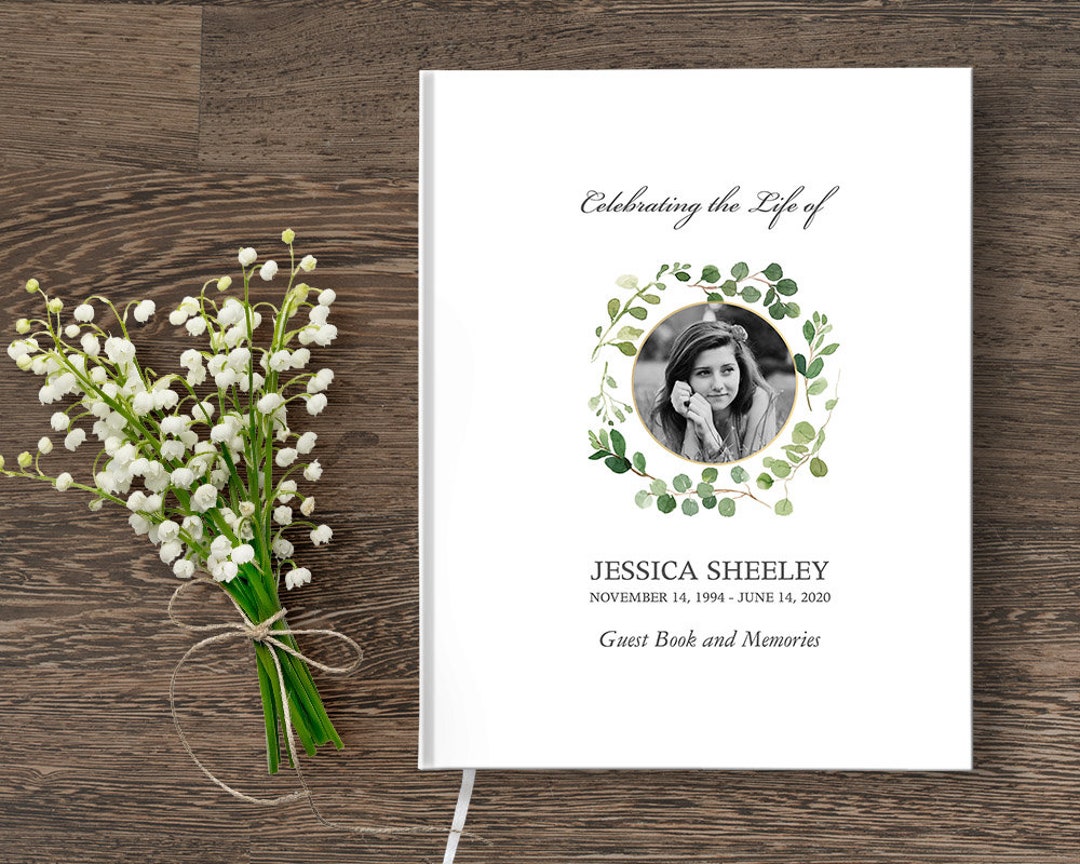 Funeral Guest Book, A Life Remembered Memorial Service Guest Books