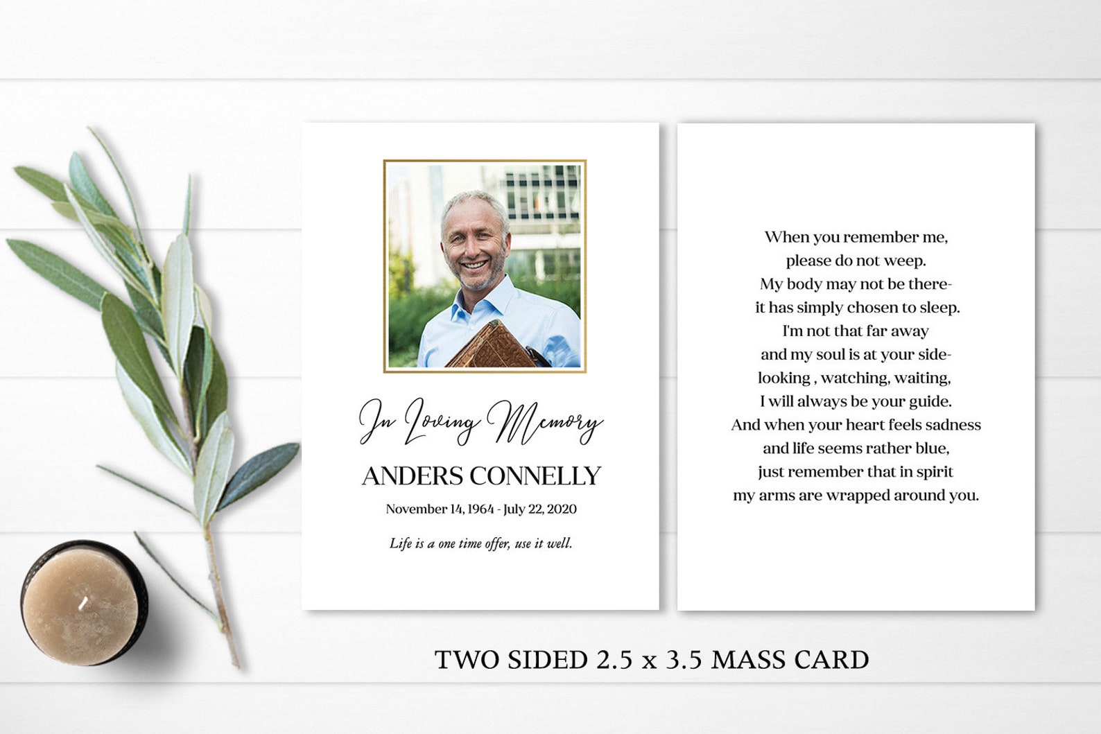 funeral-card-printable-mass-card-with-photo-template-2-5-x-3-5-etsy