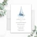 Funeral Invitation Printable, Nautical Celebration of Life Invitation ...