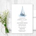 Funeral Invitation Printable, Nautical Celebration of Life Invitation ...