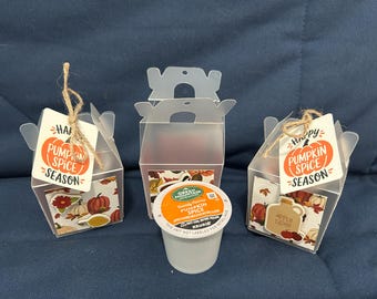 Cápsulas de café K-Cup con sabor a calabaza otoñal y soporte decorativo
