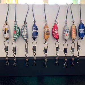 Bottle Cap Fishing Lures with BBs for weight and movement