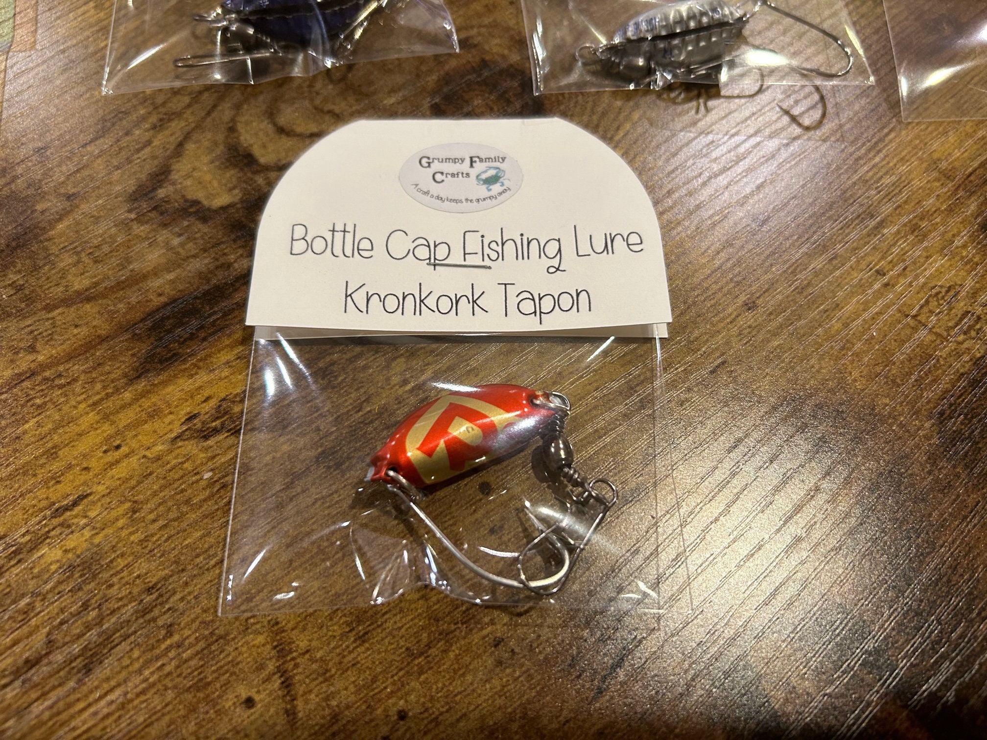 Bottle Cap Fishing Lures With Bbs for Weights / Stocking Stuffer 