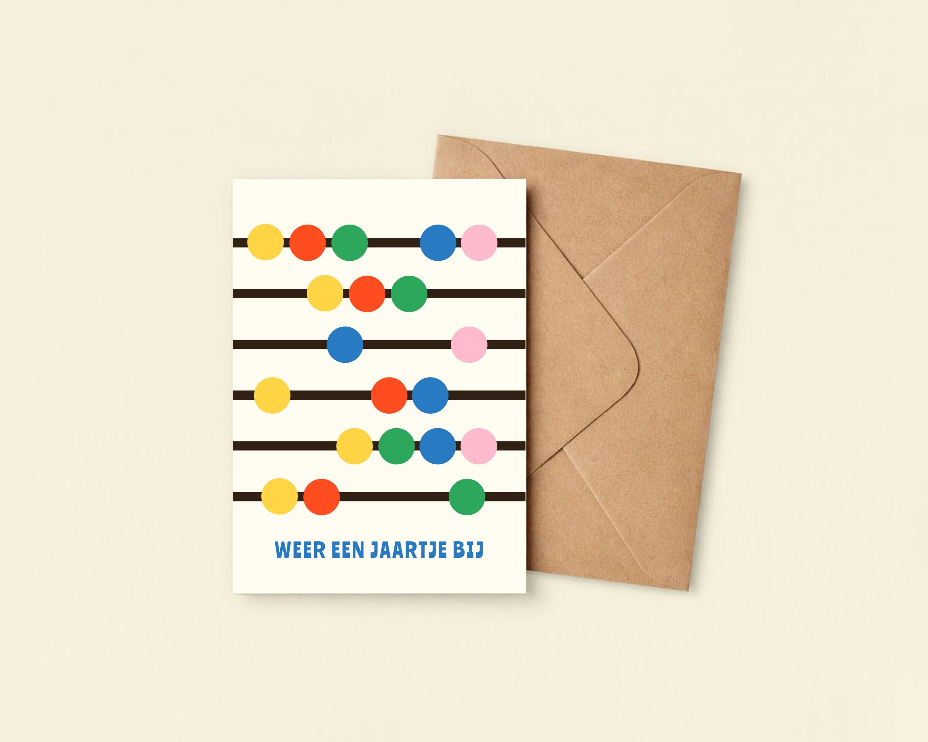 Birthday Card with Abacus – Colourful Kids Card by KOLOSwishcards