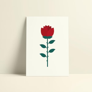 Bloemenkaart | Bedankingskaart | Beterschapskaart | Appreciatie | Moederdag | Verjaardag |Minimalistische & Geïllustreerde Wenskaart (A6)