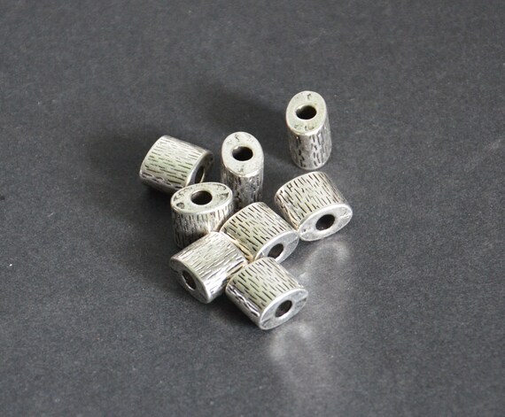 flat metal beads