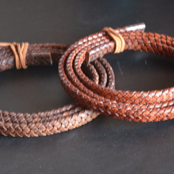 Braided Leather Cord Etsy