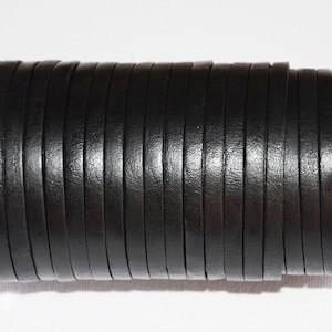 5.0mm*2.0mm flat dye matt black leather cord-high quality leather cord-leather thread-jewelry making leather cord-flat strong leather cord