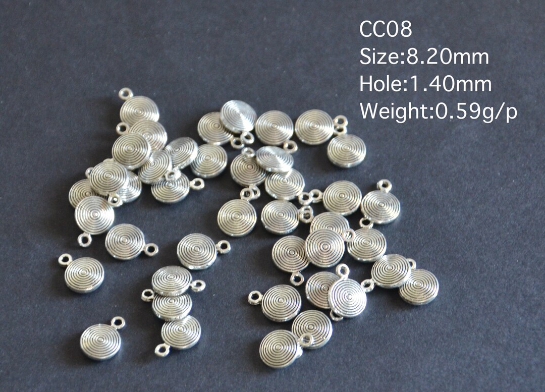 Small Rund Charm A Set of 20g Round Charms-small Spiral Charms-vintage Charms-antique ...