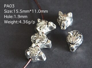 SUPERFINDINGS: Kit 18 Perline Distanziali Con Testa Di Animale In Lega Tibetana Per Creazione Gioielli Fai-da-Te