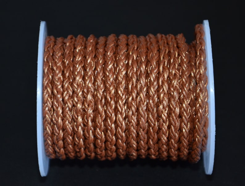 4mm diameter 1.0mm*8 silver gold copper braided leather cord-high quality leather cord-leather thread-jewelry making leather cord