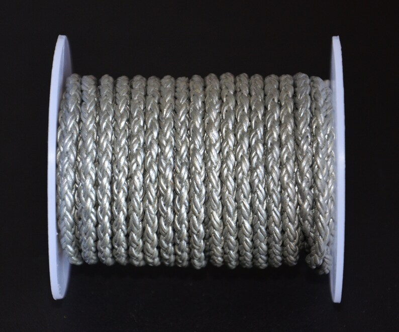 4mm diameter 1.0mm*8 silver gold copper braided leather cord-high quality leather cord-leather thread-jewelry making leather cord