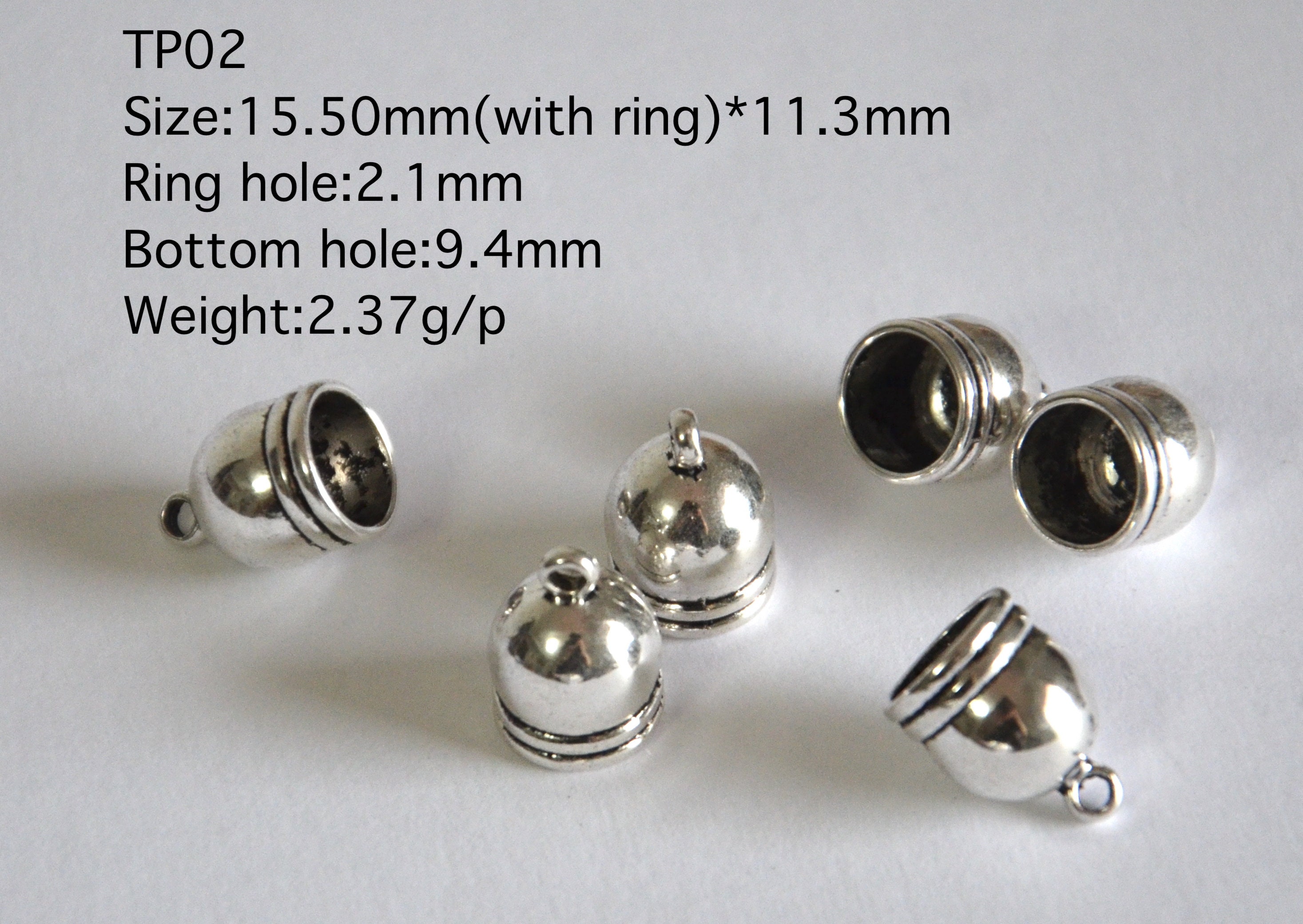 a set of 20g terminal hanger-zamak terminal hanger, big size terminal hanger-tassel making hanger-silver color big hanger-DIY hanger