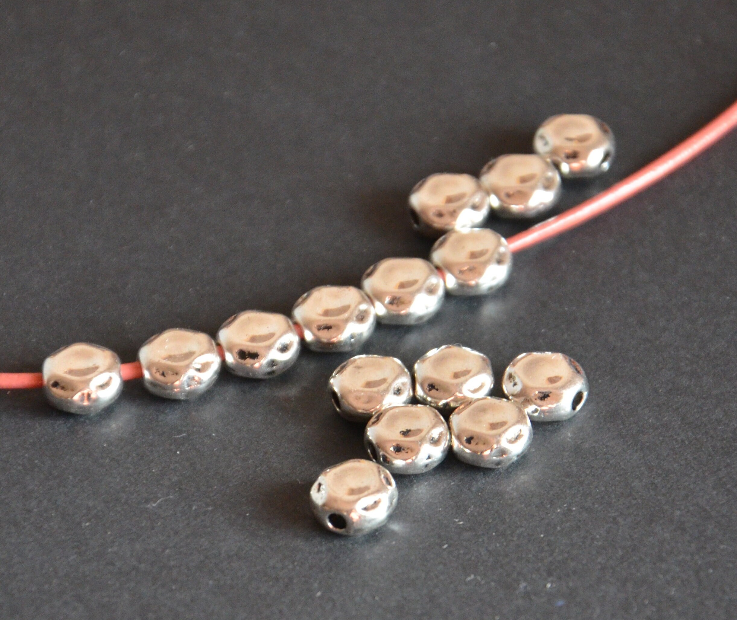 A set of 30g 1010mm irregular flat beads2.2mm hole alloy Etsy