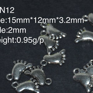 a set of 20g small foot shape charm-foot shape charms-antique silver tone charms-DIY jewellery pendant-animal charms-foot charms jewellery