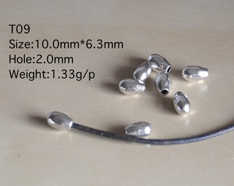 a set of 20g 16 pieces terminal beads,zamak terminal beads, alloy terminal beads, teardrop terminal beads,10*6mm teardrop terminal beads.