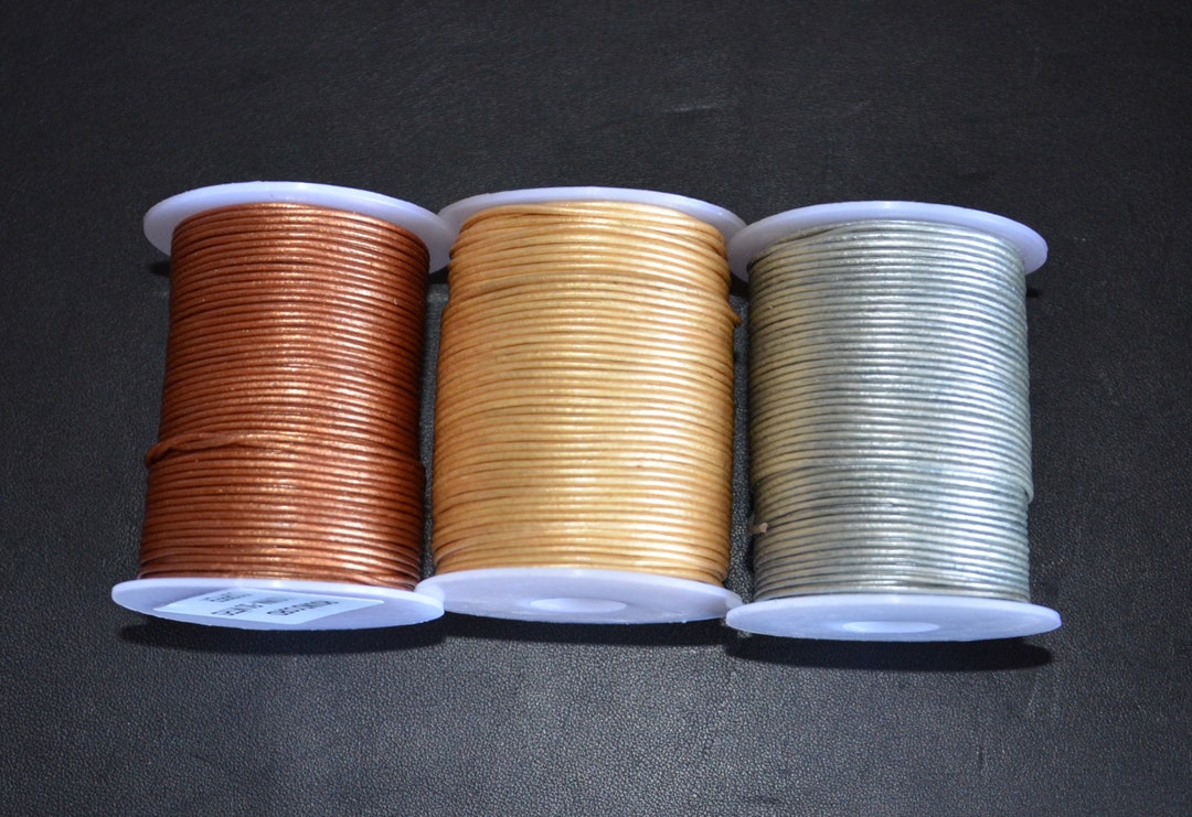 Locket Making Thread Metallic Leather Cord, 1.0mm Round, Jewelry Making Thread - Etsy