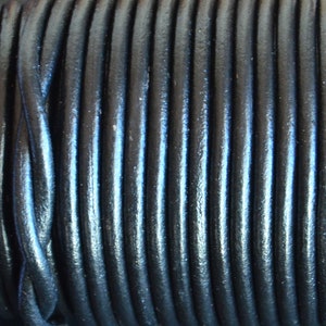 4.0mm round black leather cord-high quality leather cord-leather thread-jewelry making leather cord-antique sence leather