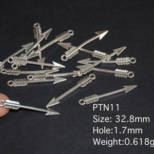 a set of 20g pieces arrow pendent- long arrow charms/pendent-32mm length arrow pendent-antique silver arrow-zamak arrow