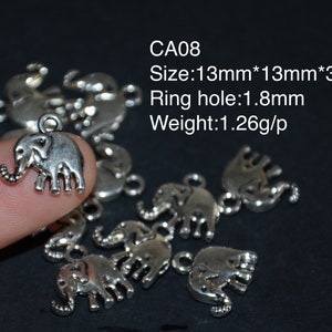 een set van 20g gesneden olifant charmes-kleine olifant charmes-antieke zilveren toon charmes-DIY sieraden hanger charmes-vintage charmes van dier
