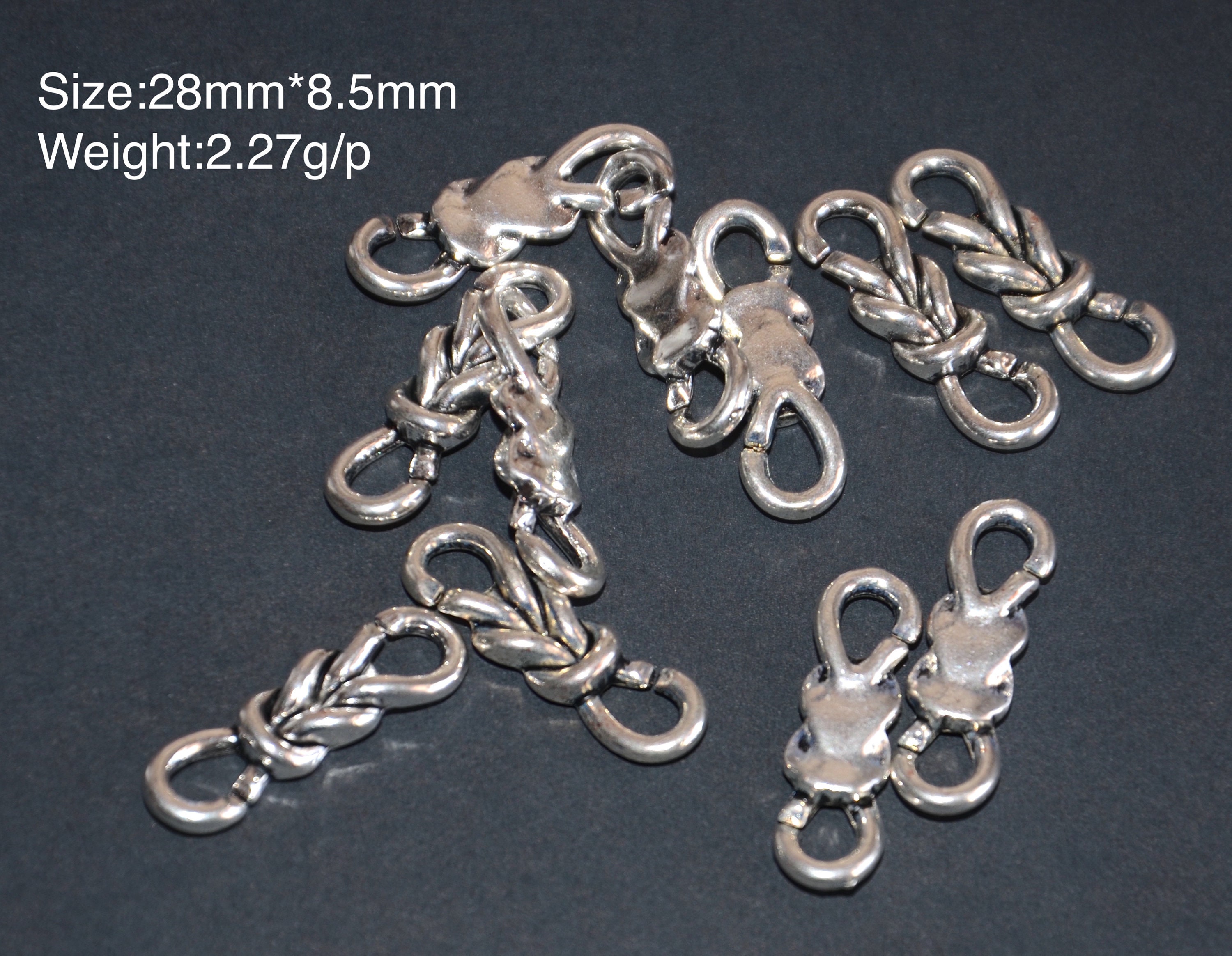 10Pcs Ball Chain Pull Loop Connectors 3/3.2mm Ceiling Fan Lamp Pull Loop  Crimp Link Stainless Steel Chain Connector forBracelets