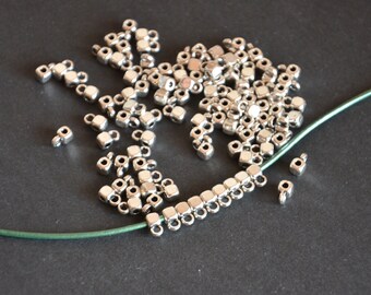 a set of 20g connector beads,zamak beads with rings, alloy cube beads, ancient silver color cube beads with ring, cube connecter beads
