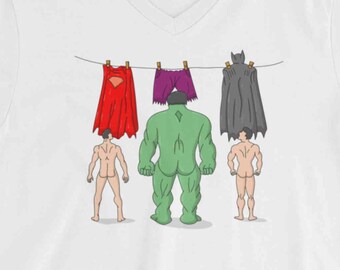 Superhero Wash Day. Unisex Short Sleeve V-Neck T-Shirt
