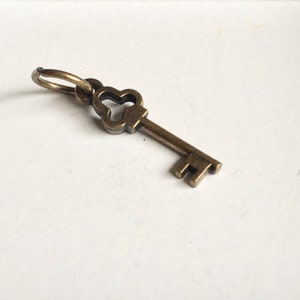 Key to Heart Charm Jewelry | Valentines Gifts | Lock and Key | Pendent | Gold Tinted | Bronze