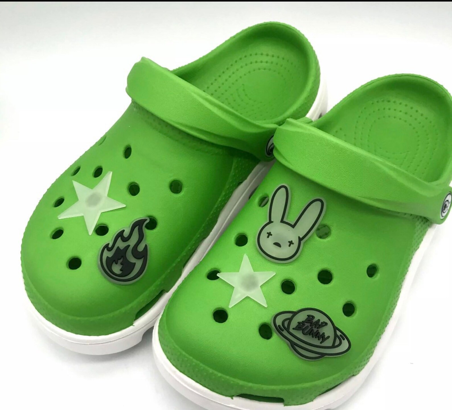 Bad Bunny Croc Charms Glow In The Dark SET OF 5 Etsy