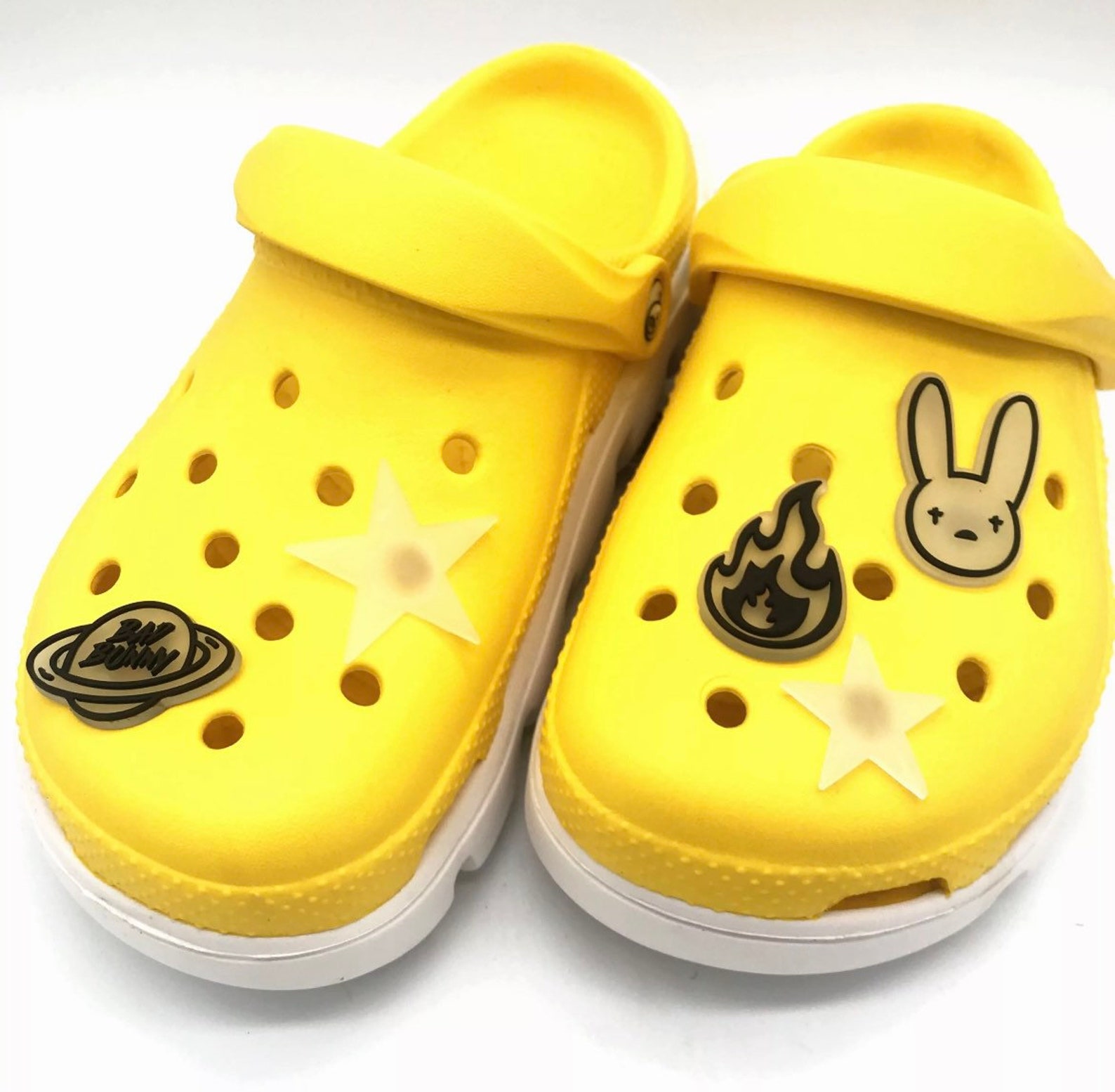 Bad Bunny Croc Charms Glow In The Dark SET OF 5 Etsy