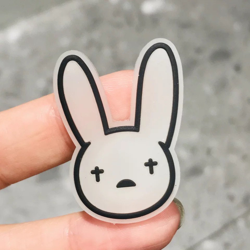 Bad Bunny Croc Charms Glow In The Dark SET OF 5 Etsy