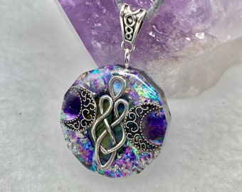 Orgonite Pendant Labradorite 5G Protection Necklace
