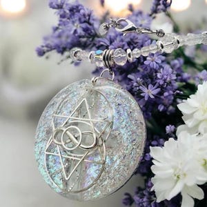 Pingente de Orgonite Pure Light | Proteção EMF | Geometria Sagrada | Joias Espirituais | Ferramenta de Energia | Pingente de Alta Frequência | Opção de Contas