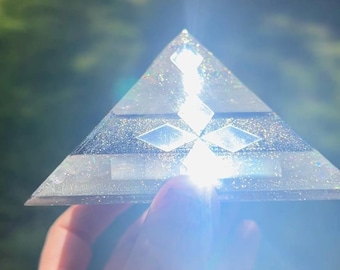 Orgonite Giza Light Pyramid Technology | Orgone Generator | EMF & 5G Protection | Infinity Mirror | Quartz Crystal | Spiritual Healing Tools