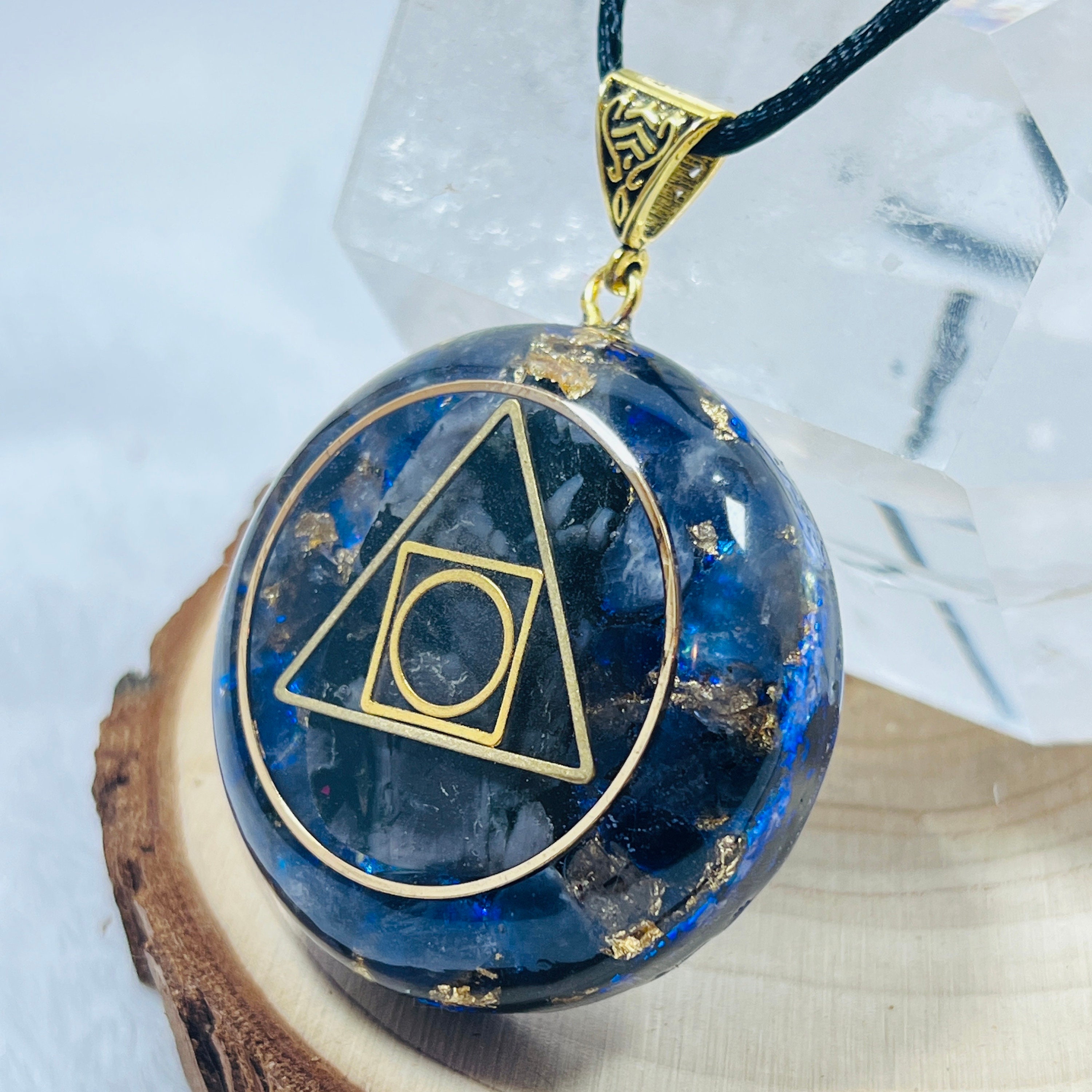 Magic Merlinite Seal of Alchemy Powerful Orgonite Pendant, Crystal Healing, Energy Pendant Spiritual Protection, EMF protection necklace