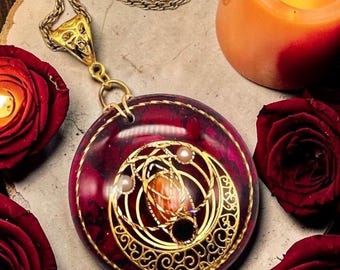 Magdalene Womb Wisdom™ | Mary Magdalene Orgonite Pendant | Divine Feminine | Priestess Path | EMF Protection | Sacred Womb | Energy Tool