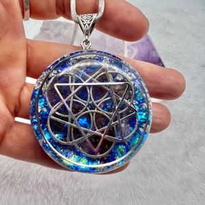 MANIFESTATION 3-6-9 Super Seven Orgonite Pendant Orgone Generator Authentic Orgonite 5G EMF Protection Necklace Shungite Boho image 8