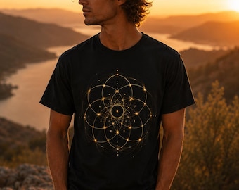 Sacred Geometry Shirt | The Story Was the Mirror | Self Reflection Tee | Gold Mandala | Inspirational Spiritual Gift | Comfort Colors