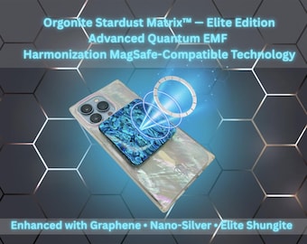 ELITE Orgonite EMF Protection | Graphene Nano Silver Shungite Cell Phone Harmonizer | Quantum Energy | MagSafe Compatible | Orgone Generator